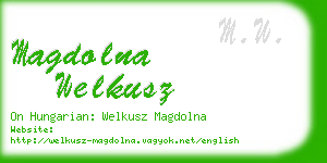 magdolna welkusz business card